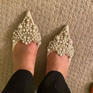 Pearl Khussa Mules Heels Punjabi Jutti Addi